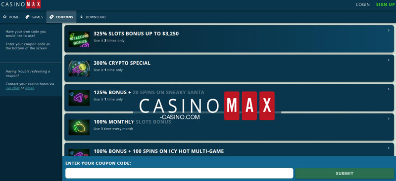 Casino Games at Casinomax
